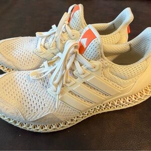 Adidas Cream and Orange Athletic Shoes